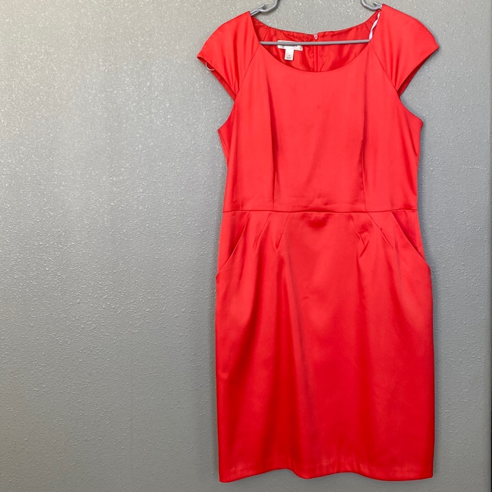 Dress Barn Orange Midi Dress, size 12, EUC